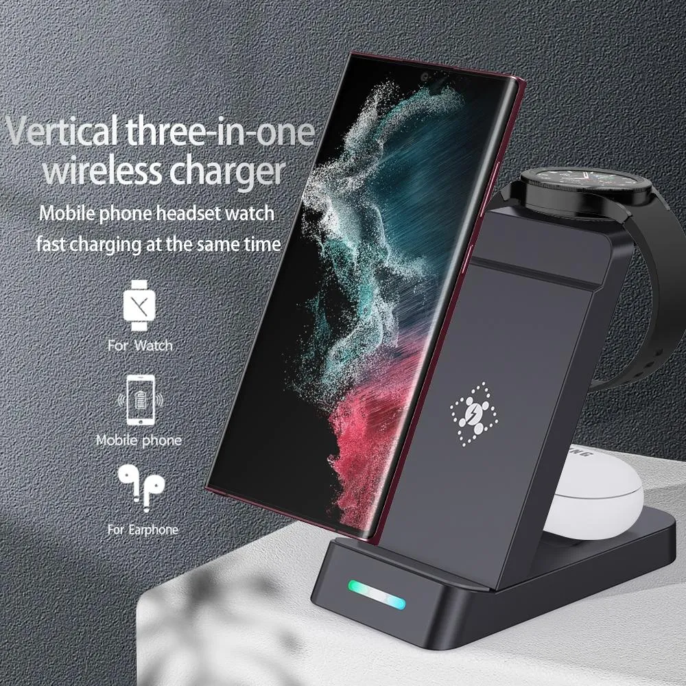 15W 3 In 1 Wireless Charger For Samsung Watch And Galaxy Buds