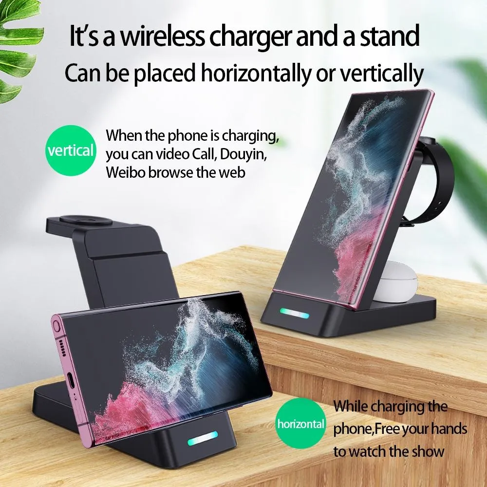 15W 3 In 1 Wireless Charger For Samsung Watch And Galaxy Buds