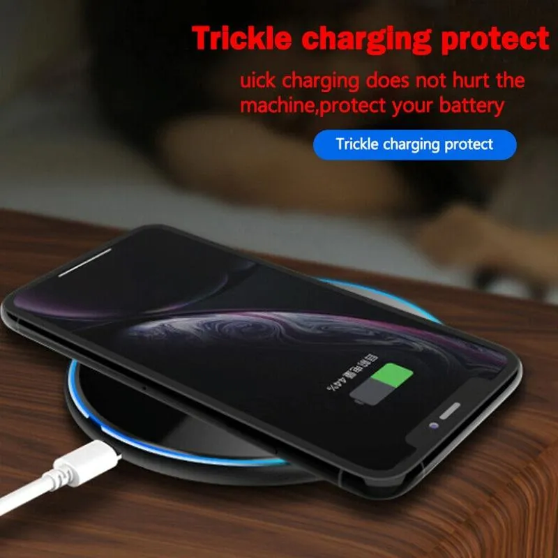 15W Round Acrylic Mirror Wireless Charger