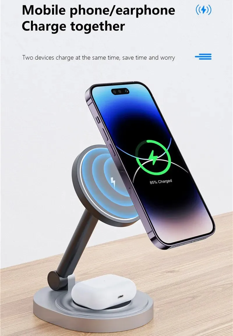 2 in 1 Magnetic Wireless Charger for Iphone and Airpods