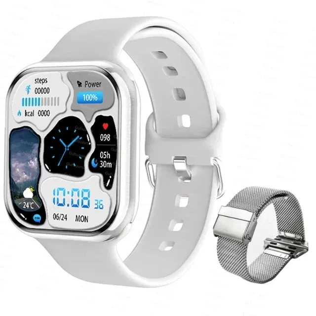 2024 Watch 9 Mini Smart Watch Men Blood Glucose BT Call NFC Always On Display Fitness Women Series 8 Smartwatch For Ios Watches