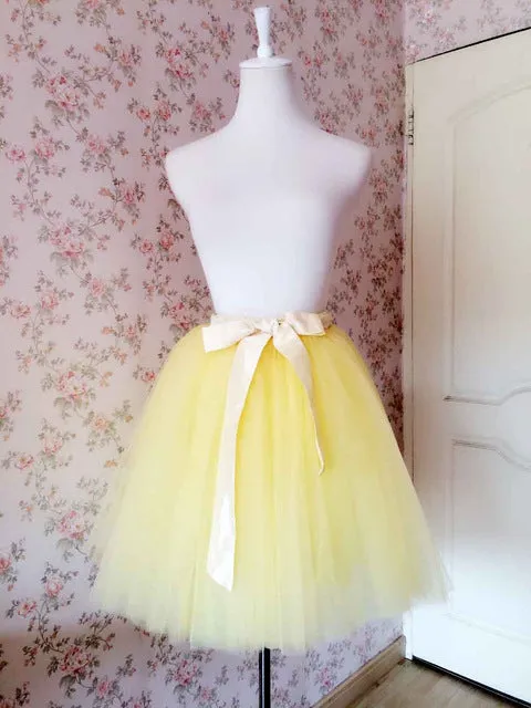 5 Layers 65cm Princess Midi Tulle Skirt Pleated Dance Tutu Skirts Womens Lolita Petticoat Jupe Saia faldas Denim Party Skirts