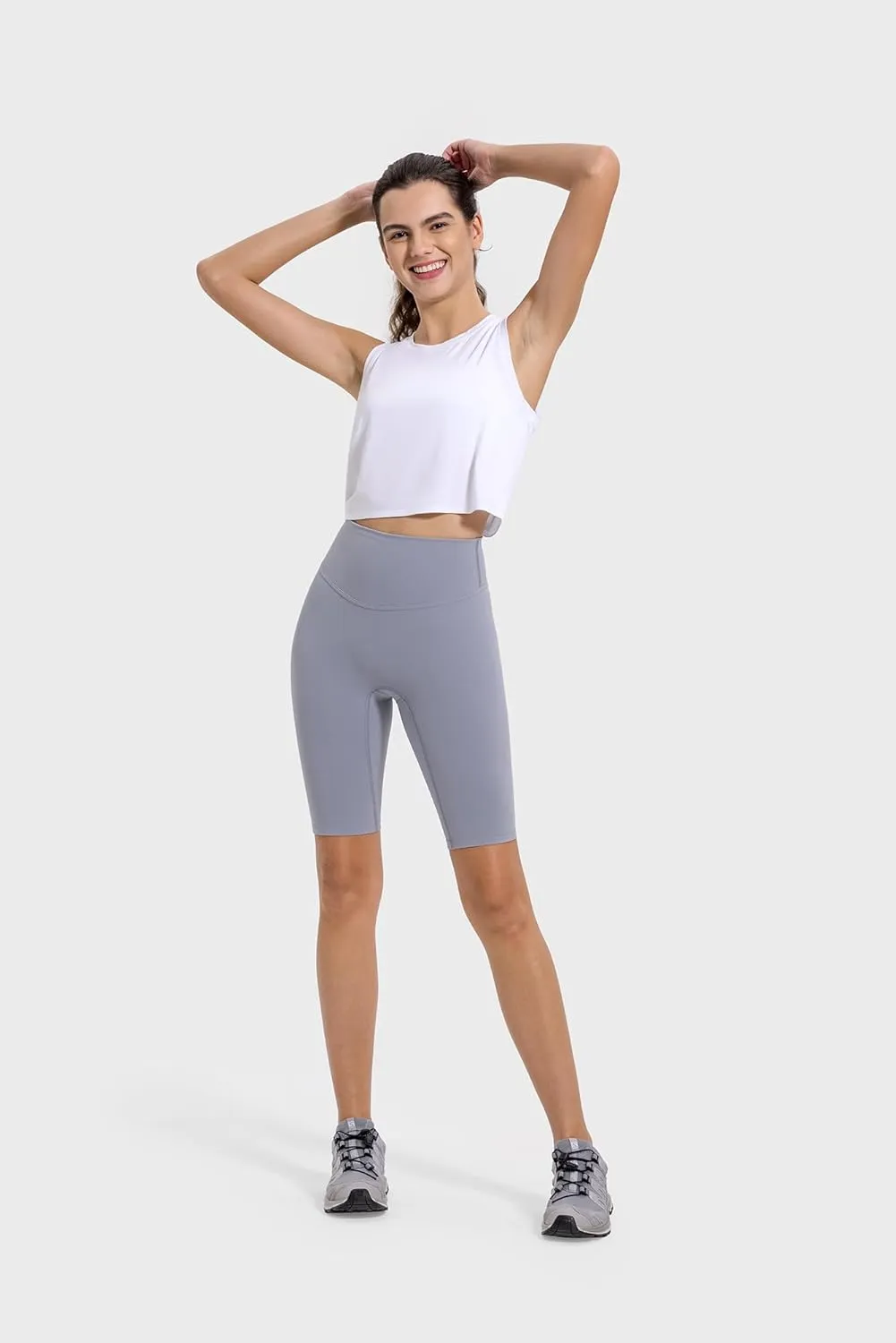 altiland Open Back Workout Tank Tops for Woman, Quick Dry Cropped Athletic Shirts for Gym Yoga Exercise Running