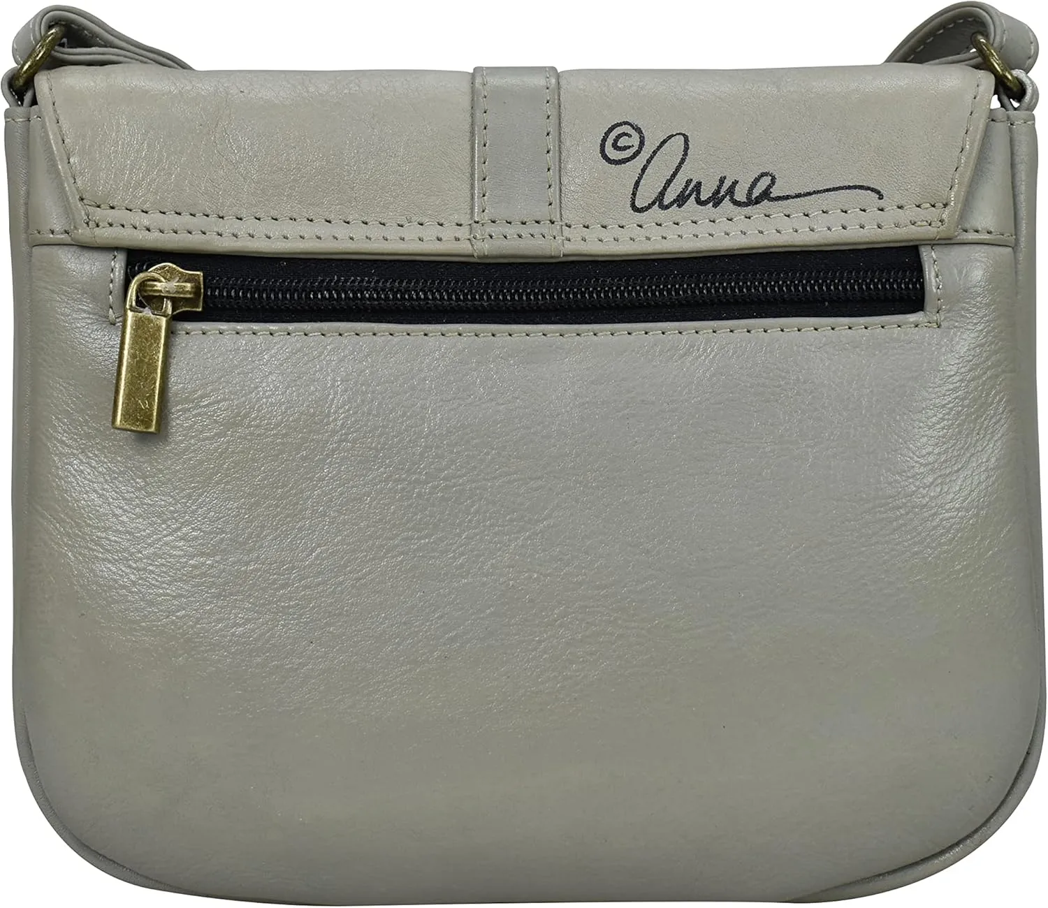 Anna by Anuschka Women's Hand Painted Genuine Leather Flap Crossbody