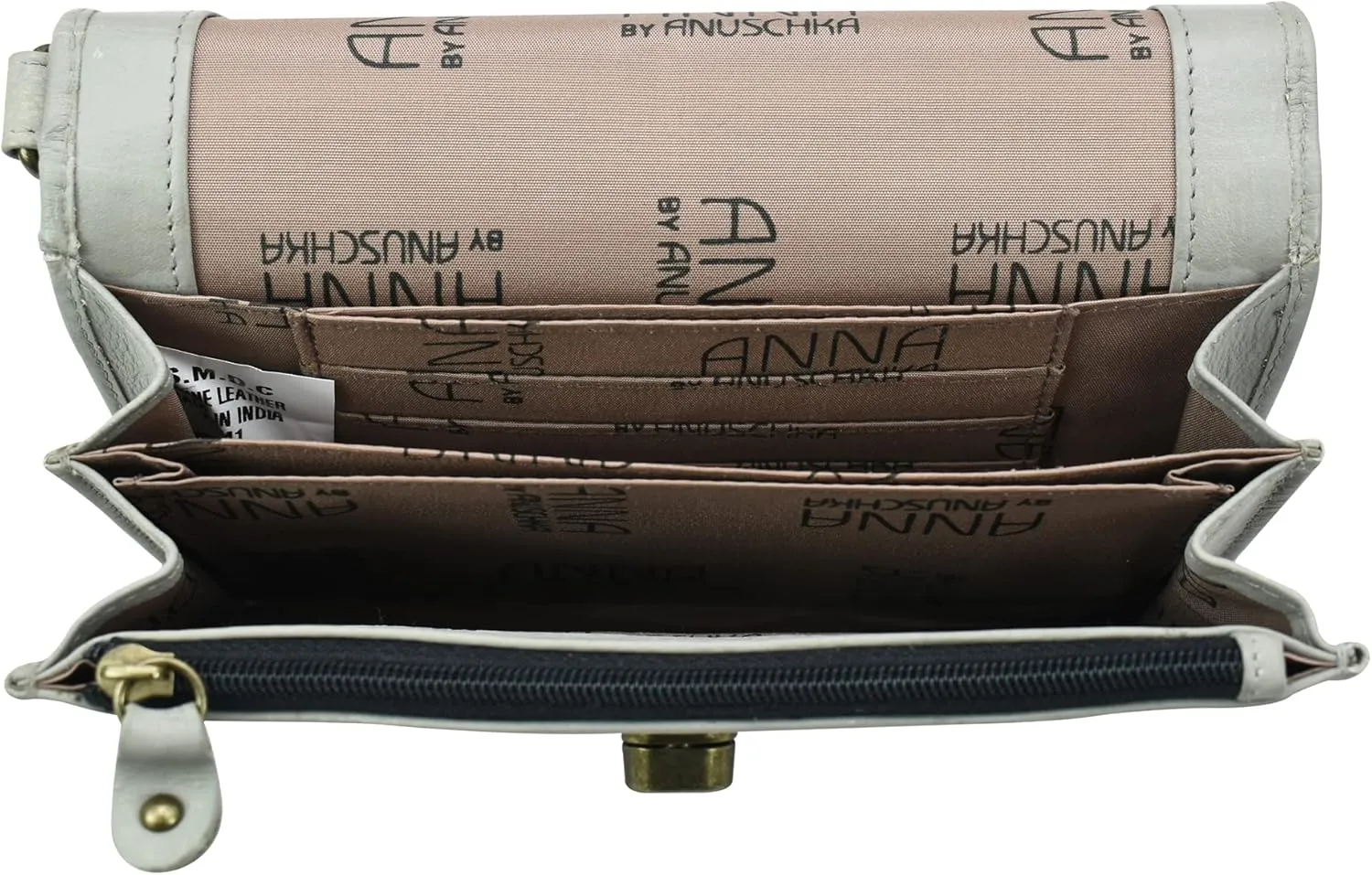 Anna by Anuschka Women's Hand-Painted Genuine Leather Vintage Wristlet Clutch