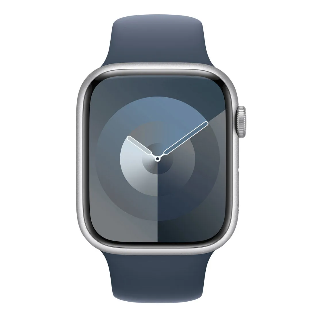 Apple Watch Series 9 41mm GPS   Cellular Silver Aluminium Case with Storm Blue Sport Band AU Version (Opened Never Used)