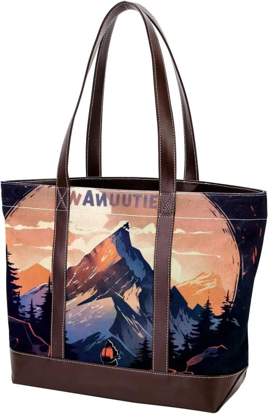 Artistic Scenery-616 Tote Bags Durable Leather Canvas Purses and Handbags for Women Top Handle Shoulder Satchel Hobo Bags