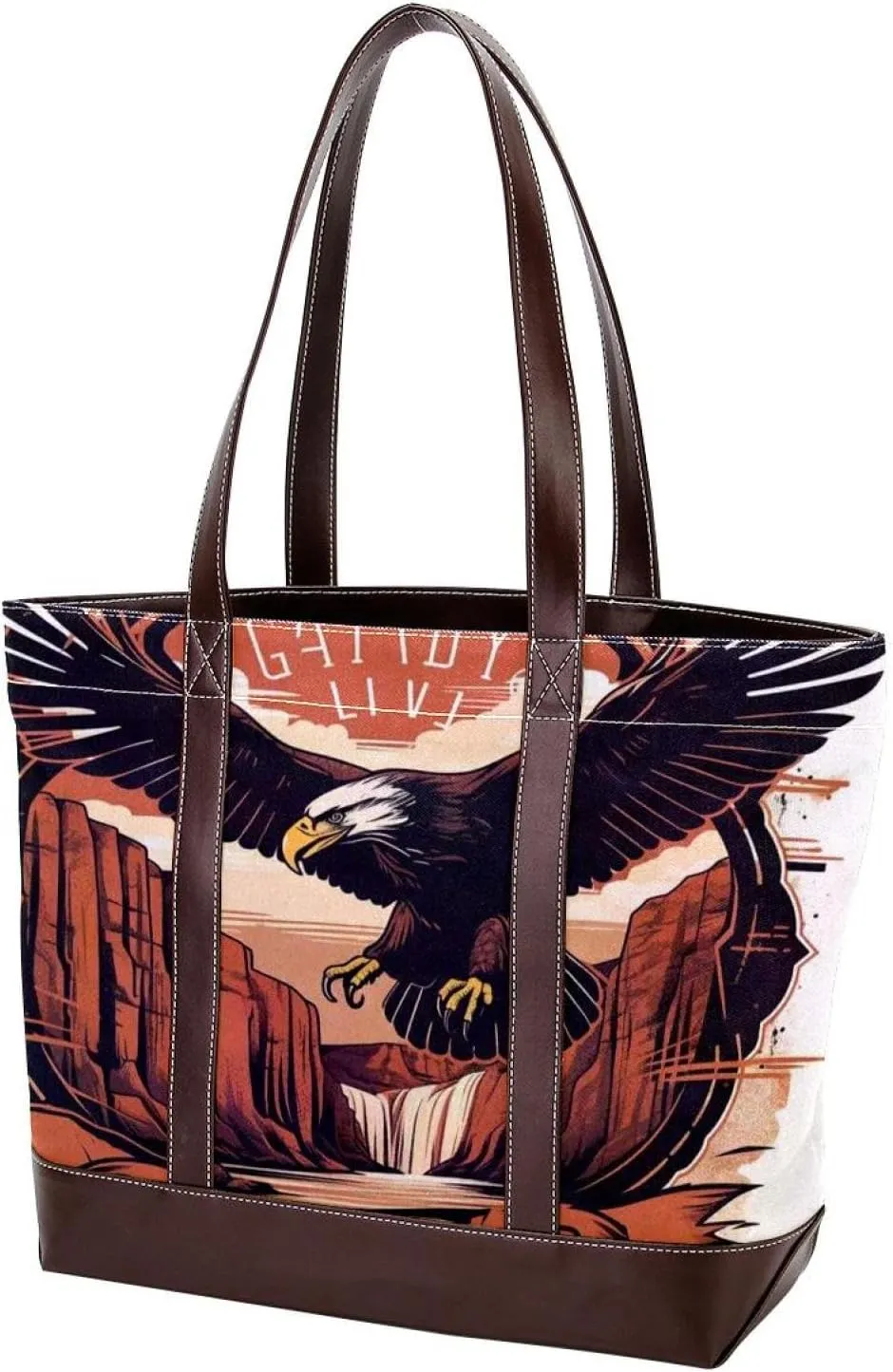 Artistic Scenery-628 Tote Bags Durable Leather Canvas Purses and Handbags for Women Top Handle Shoulder Satchel Hobo Bags
