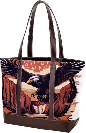 Artistic Scenery-628 Tote Bags Durable Leather Canvas Purses and Handbags for Women Top Handle Shoulder Satchel Hobo Bags
