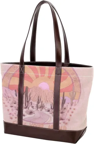 Artistic Scenery-637 Tote Bags Durable Leather Canvas Purses and Handbags for Women Top Handle Shoulder Satchel Hobo Bags