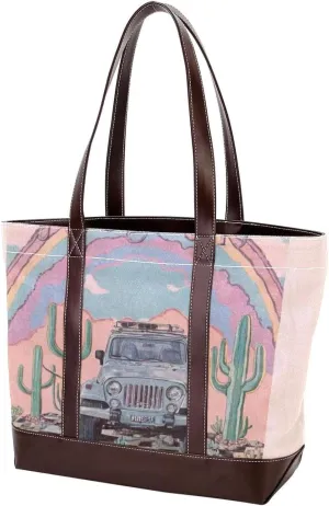Artistic Scenery-640 Tote Bags Durable Leather Canvas Purses and Handbags for Women Top Handle Shoulder Satchel Hobo Bags