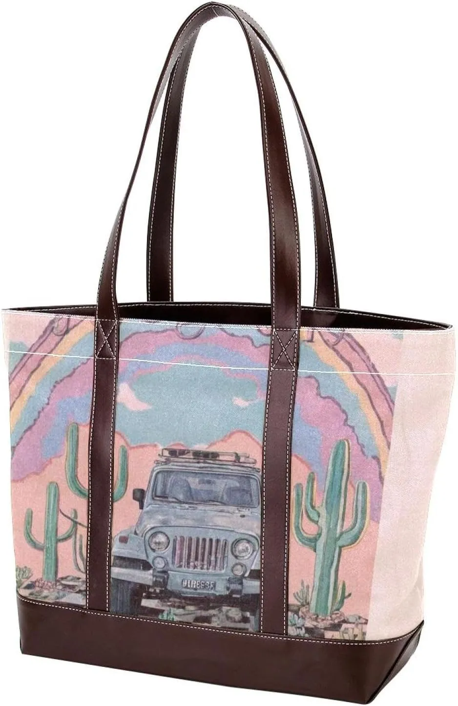 Artistic Scenery-640 Tote Bags Durable Leather Canvas Purses and Handbags for Women Top Handle Shoulder Satchel Hobo Bags