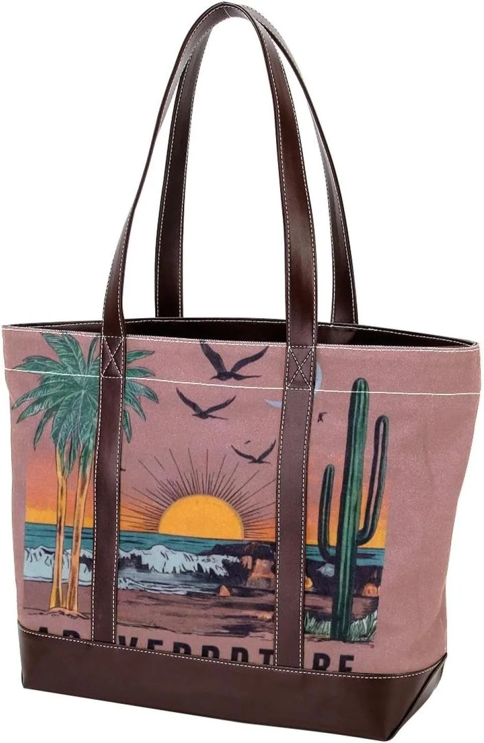 Artistic Scenery-655 Tote Bags Durable Leather Canvas Purses and Handbags for Women Top Handle Shoulder Satchel Hobo Bags