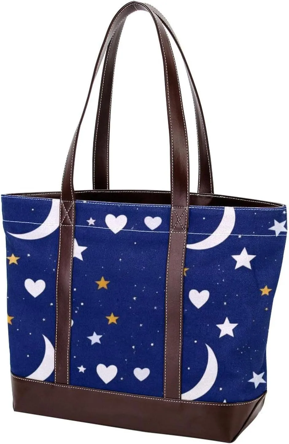 Artistic Stars-1291 Tote Bags Durable Leather Canvas Purses and Handbags for Women Top Handle Shoulder Satchel Hobo Bags