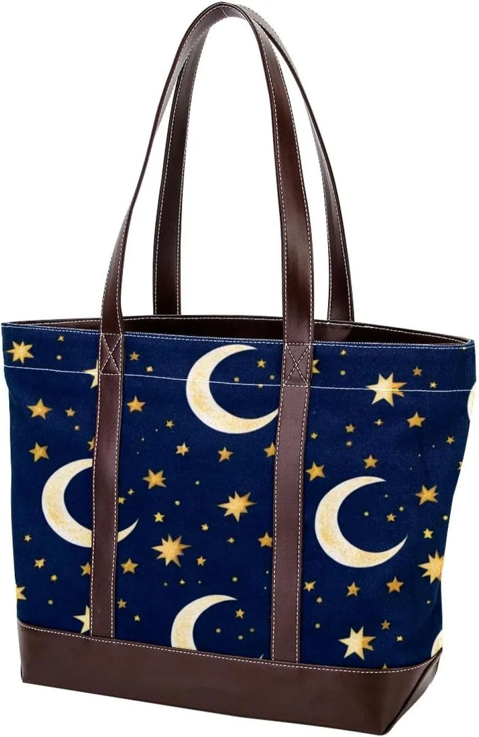 Artistic Stars-1303 Tote Bags Durable Leather Canvas Purses and Handbags for Women Top Handle Shoulder Satchel Hobo Bags