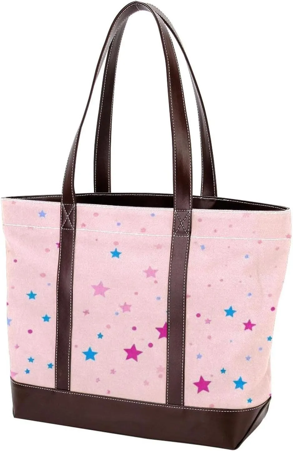 Artistic Stars-1309 Tote Bags Durable Leather Canvas Purses and Handbags for Women Top Handle Shoulder Satchel Hobo Bags
