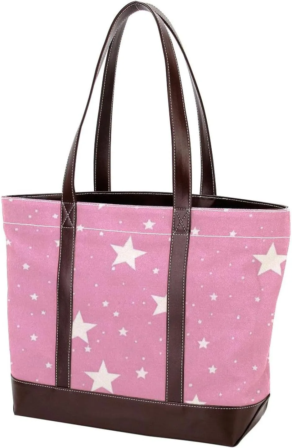 Artistic Stars-1318 Tote Bags Durable Leather Canvas Purses and Handbags for Women Top Handle Shoulder Satchel Hobo Bags