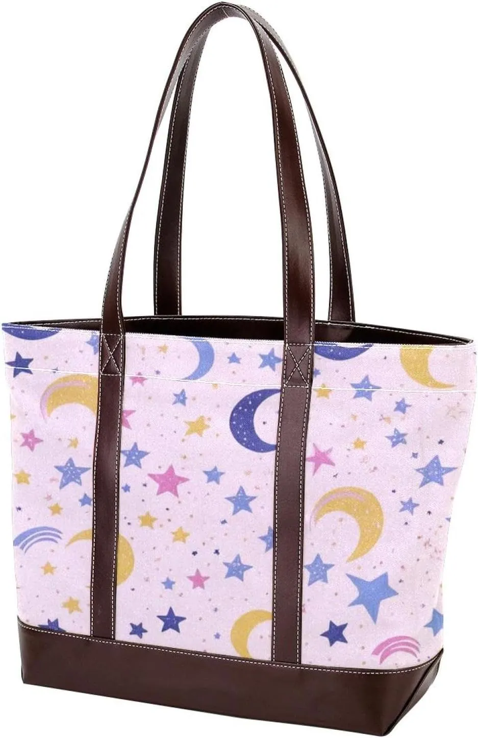 Artistic Stars-1321 Tote Bags Durable Leather Canvas Purses and Handbags for Women Top Handle Shoulder Satchel Hobo Bags