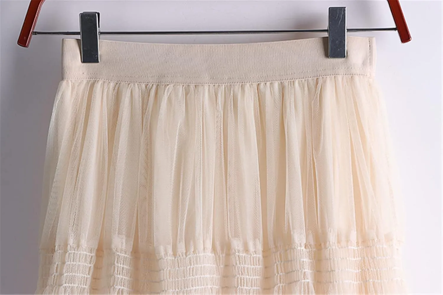 Autumn Winter Fashion Sweet Tulle Skirt Womens Cute A-Line Mesh Skirts Female Midi Long Pleated Skirt