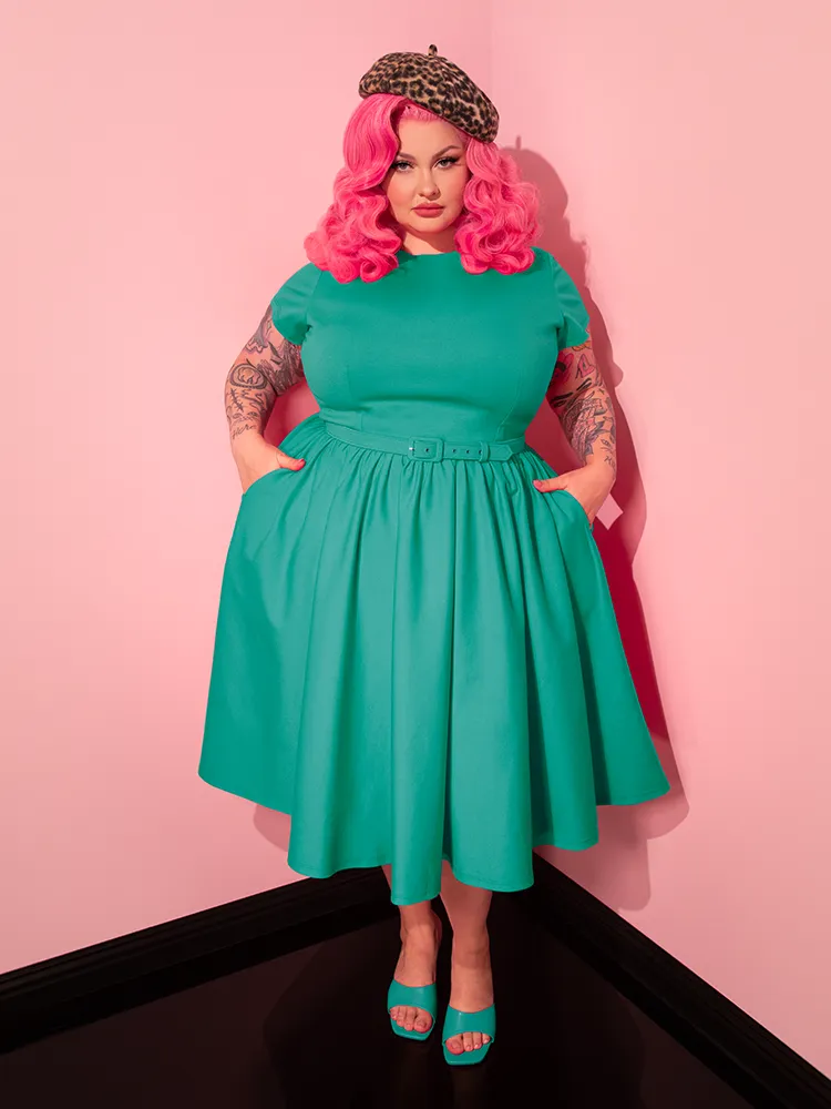 Avon Swing Dress in Aquamarine - Vixen by Micheline Pitt