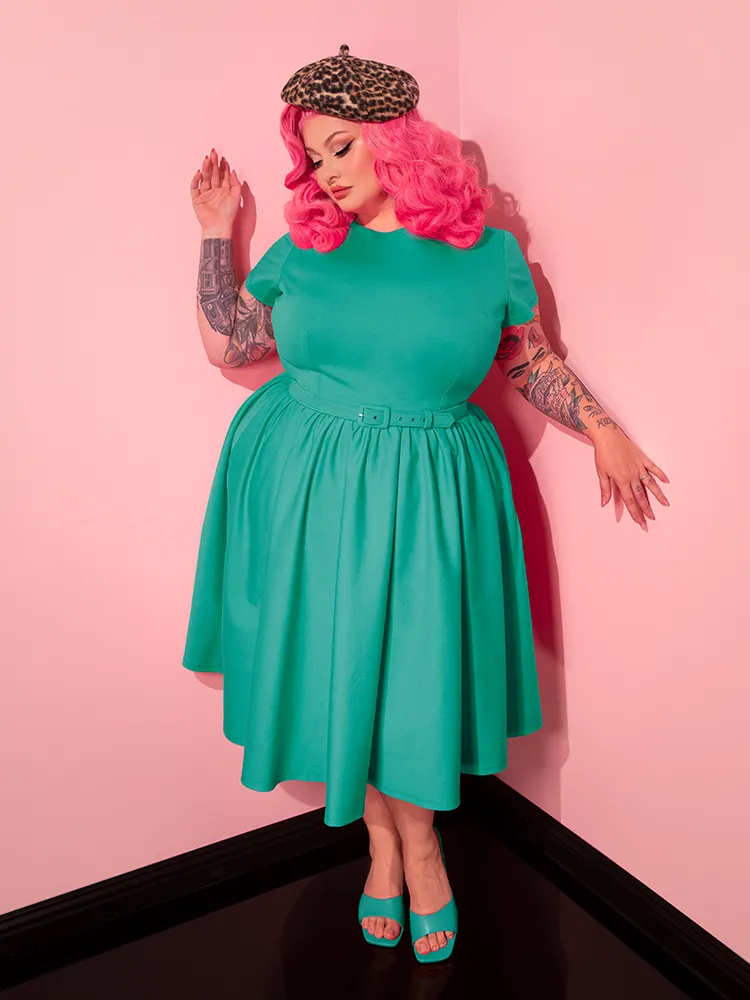 Avon Swing Dress in Aquamarine - Vixen by Micheline Pitt