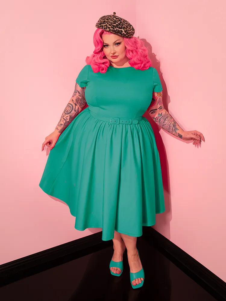 Avon Swing Dress in Aquamarine - Vixen by Micheline Pitt