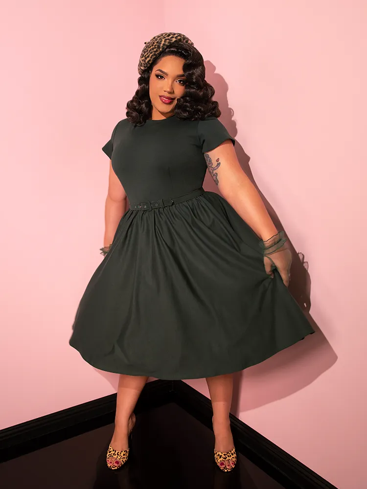 Avon Swing Dress in Hunter Green - Vixen by Micheline Pitt