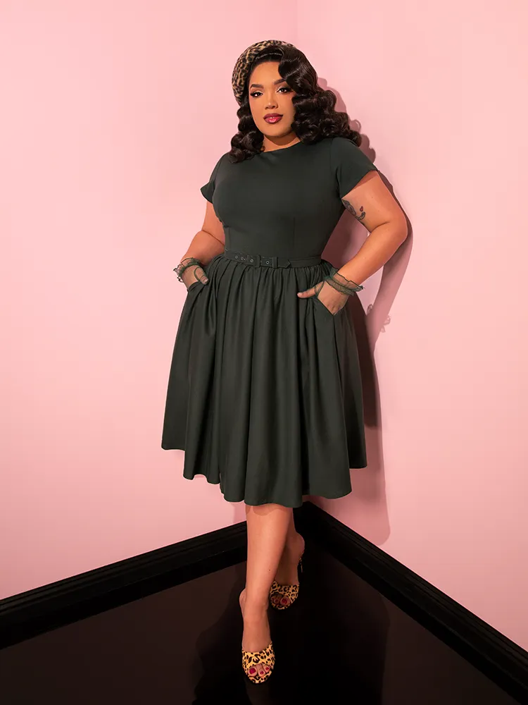 Avon Swing Dress in Hunter Green - Vixen by Micheline Pitt