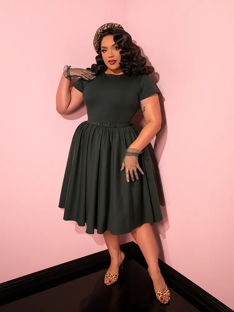 Avon Swing Dress in Hunter Green - Vixen by Micheline Pitt