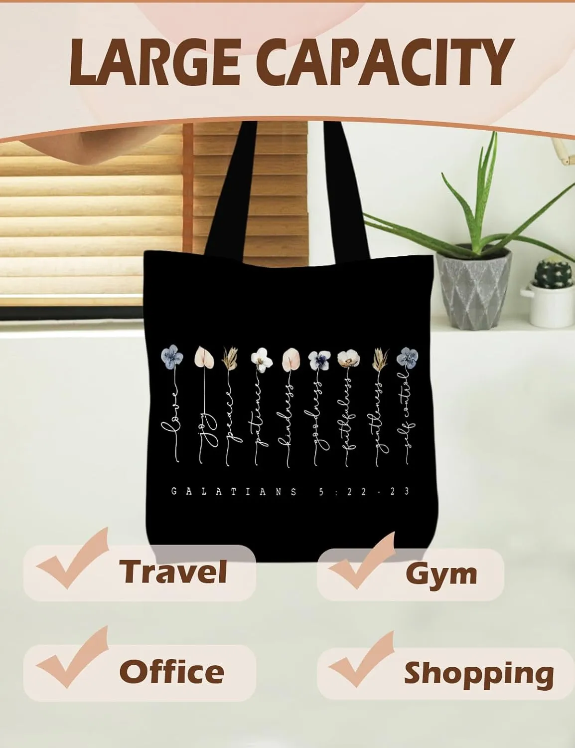 Bible Bags for Women, Christian Tote Bag, Gifts for Christian Women