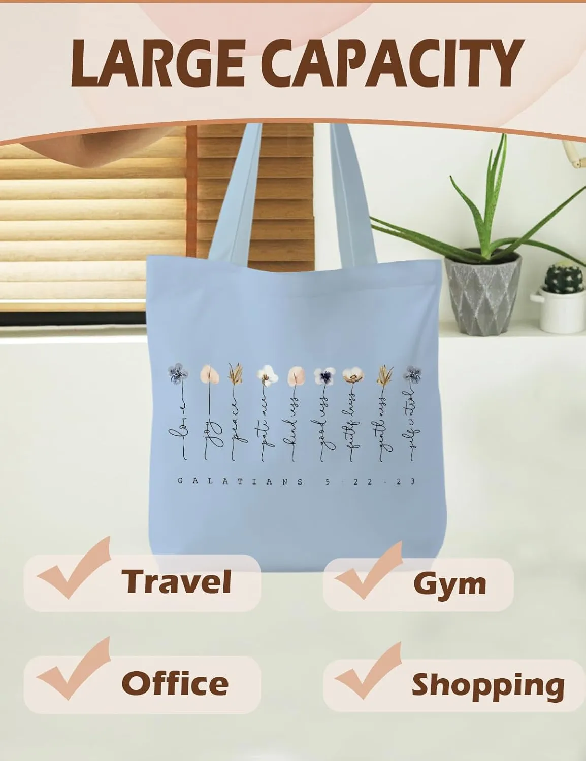 Bible Bags for Women, Christian Tote Bag, Gifts for Christian Women
