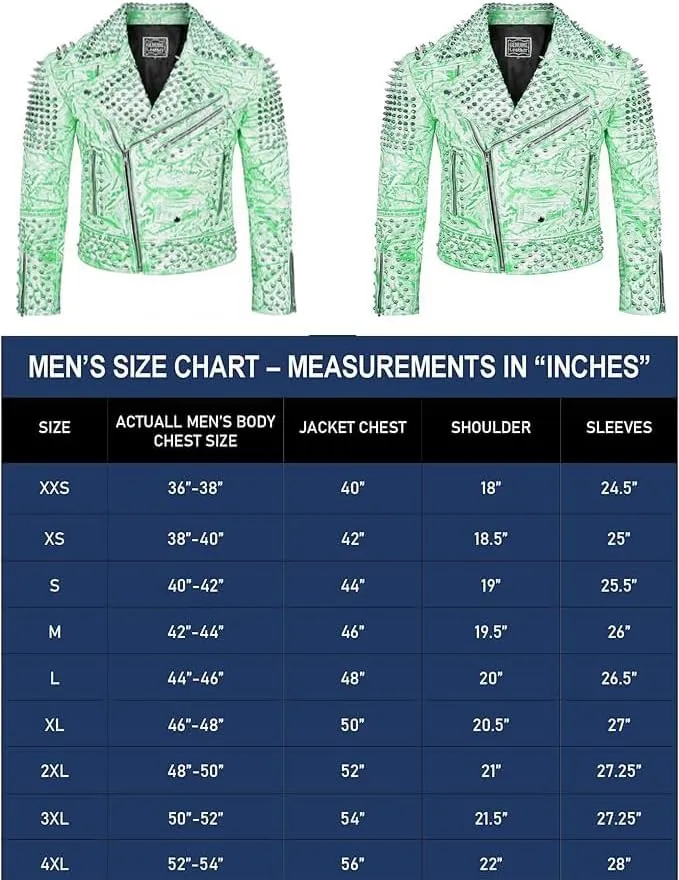Brando Punk Rock Spiked Studded Motorcycle Jacket- Customized Men's Gothic Multicolor Unique Outwear Leather Jacket
