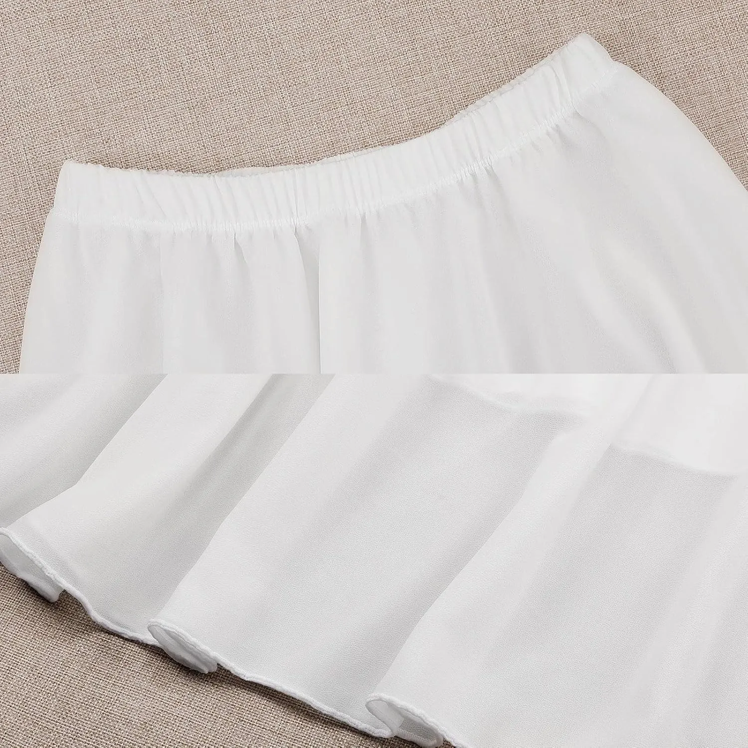 Chiffon Skirts for Women Midi Length Elastic Waist Casual Women's Flowy Maxi Skirts