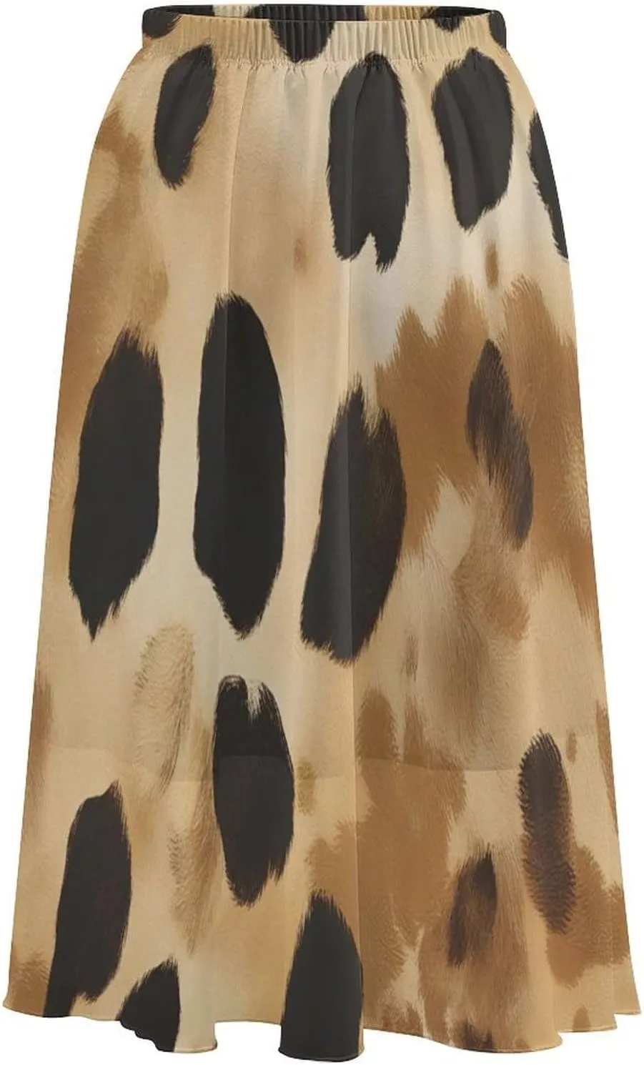 Chiffon Skirts for Women Midi Length Elastic Waist Casual Women's Flowy Maxi Skirts