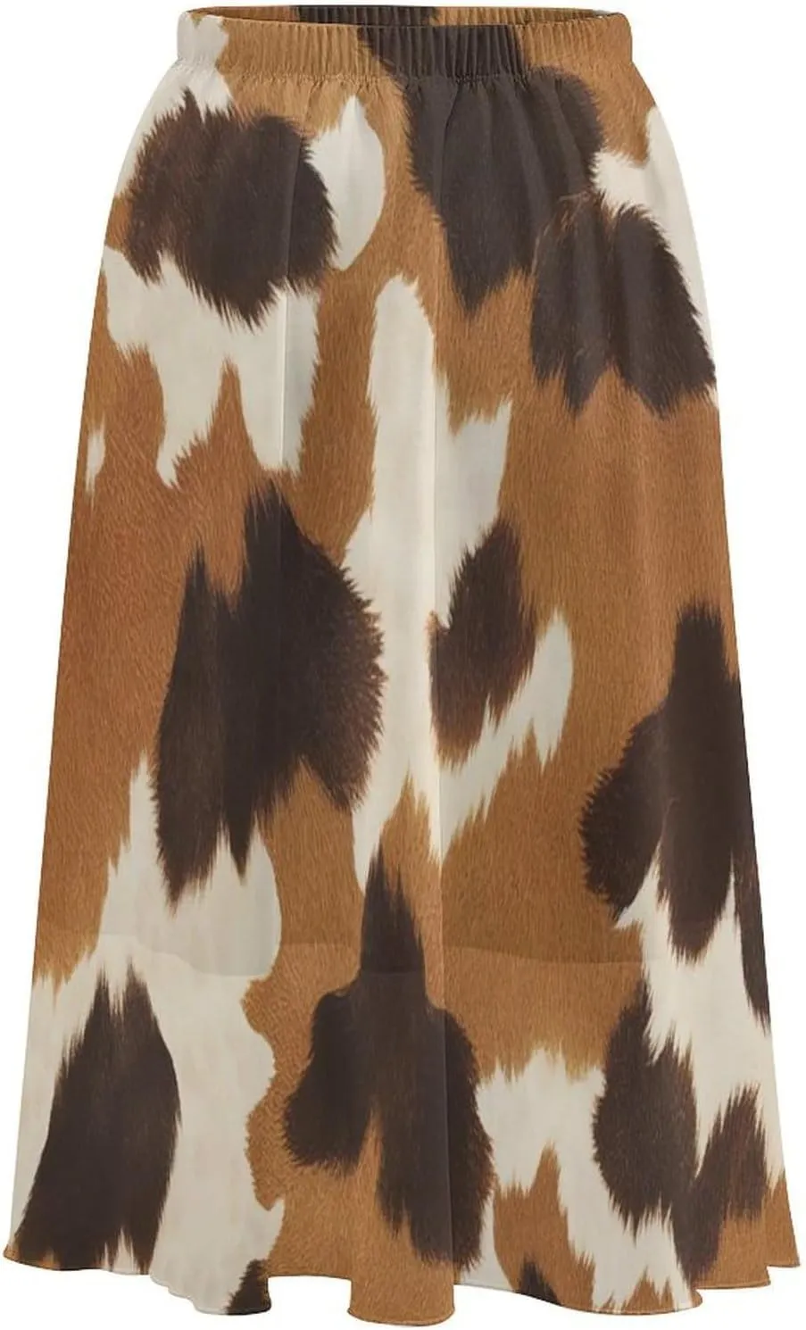 Chiffon Skirts for Women Midi Length Elastic Waist Casual Women's Flowy Maxi Skirts
