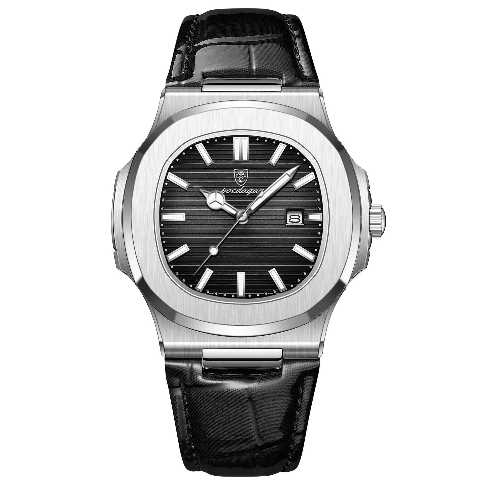 Classic Quartz Watch with Leather Strap