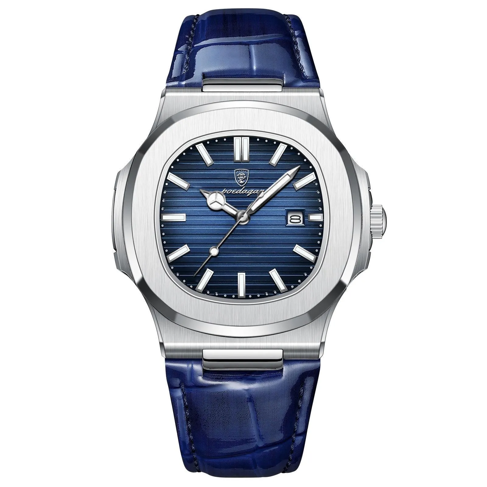 Classic Quartz Watch with Leather Strap