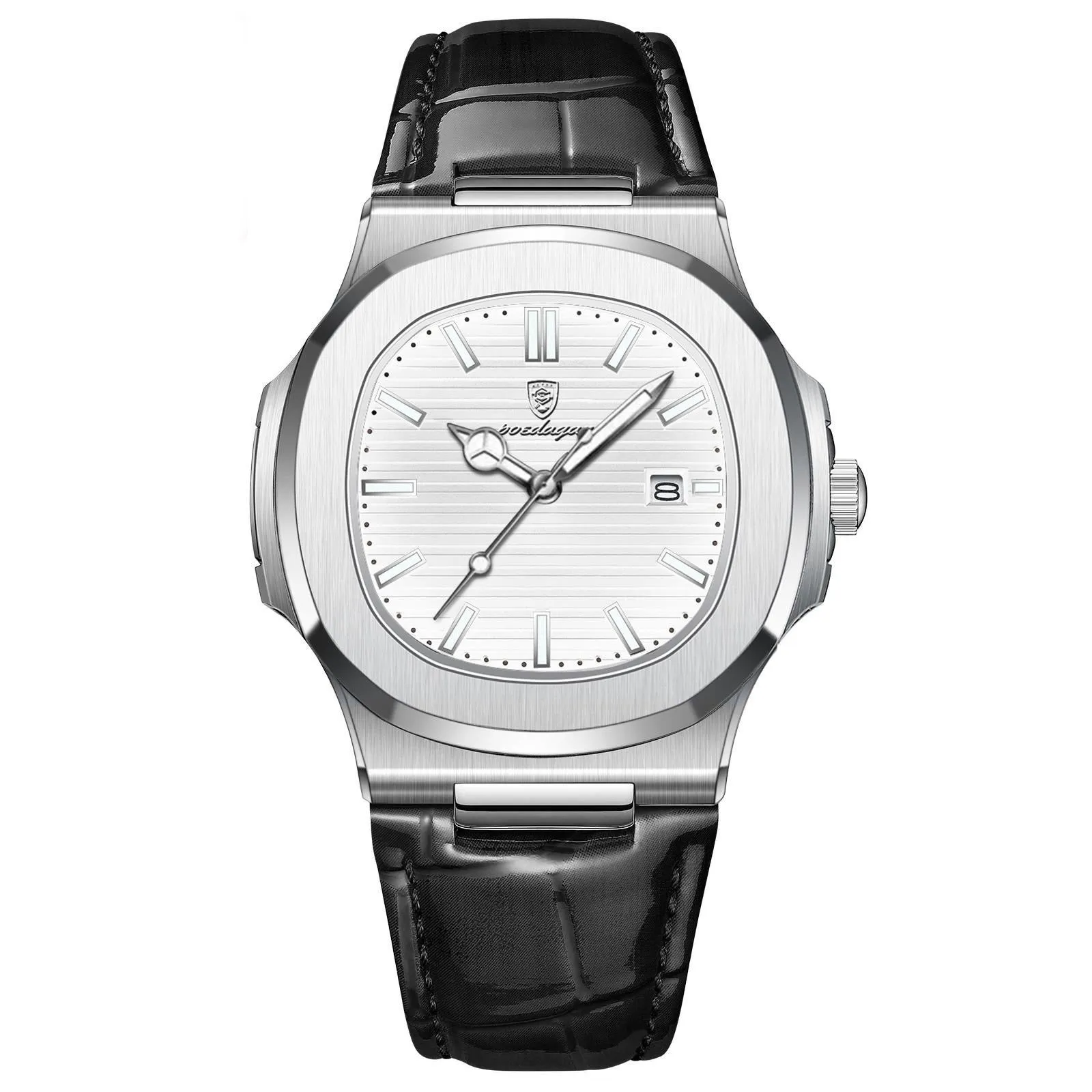 Classic Quartz Watch with Leather Strap