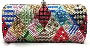 Classical Bridal Wedding Party Purses Women Evening Party Artistic Full Crystal Clutches Purses