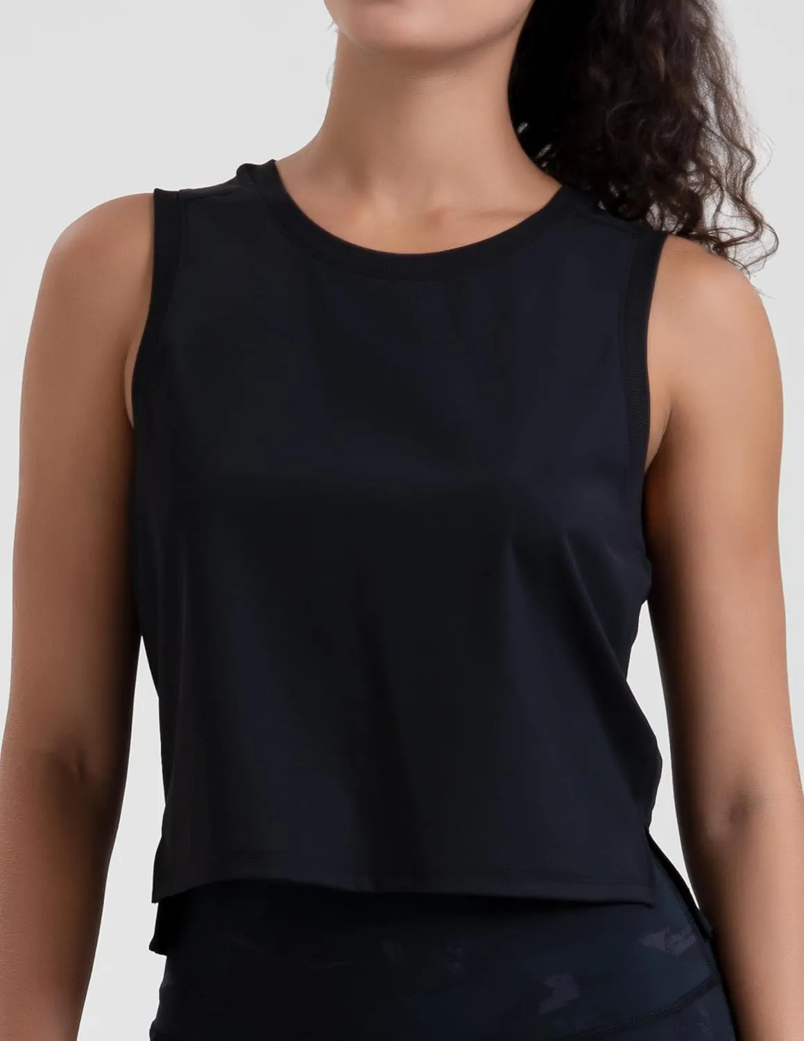 Colorfulkoala Women's Breezy Mesh Back Muscle Tank Loose Fit Workout Tops