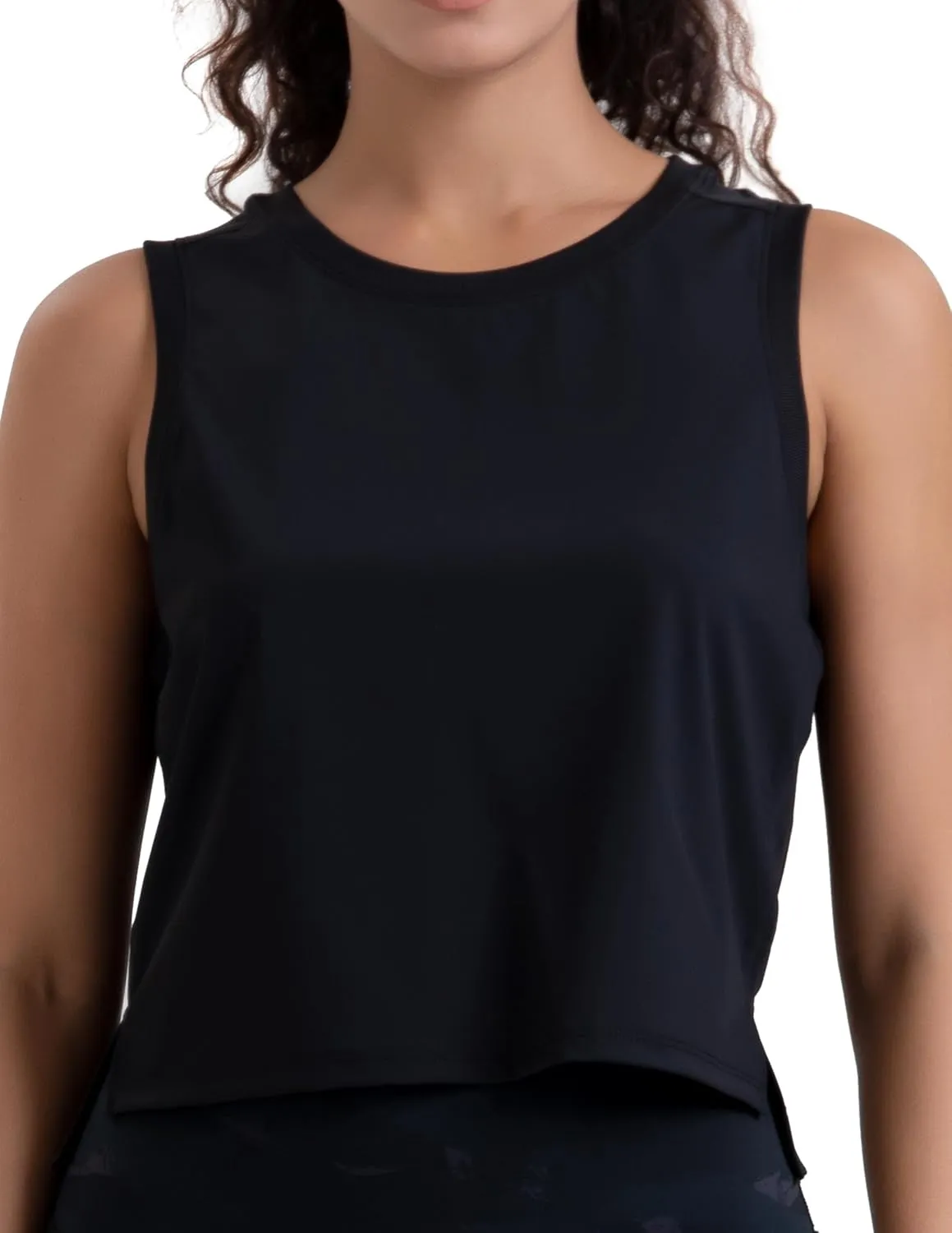 Colorfulkoala Women's Breezy Mesh Back Muscle Tank Loose Fit Workout Tops
