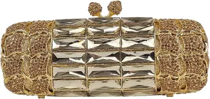 Cylindrical Women Diamond Evening Bag Unique Rectangular Crystal Clutch Purse Rhinestone Party Bag