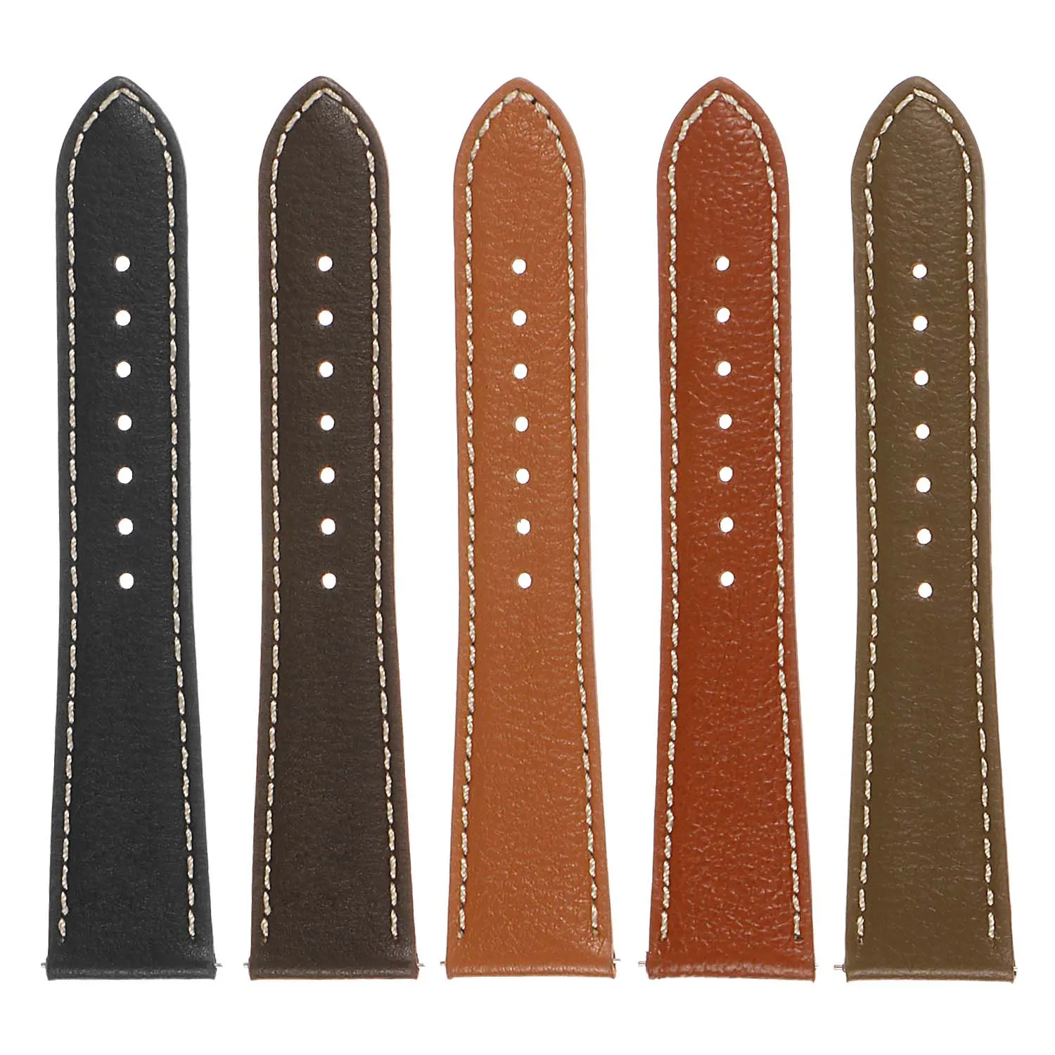 DASSARI Classic Pebbled Leather Watch Band