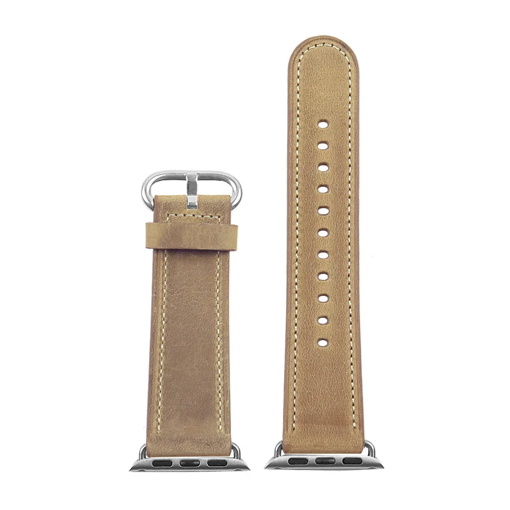 DASSARI Distressed Leather Strap for Apple Watch