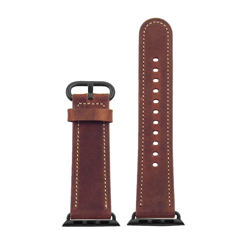 DASSARI Distressed Leather Strap for Apple Watch