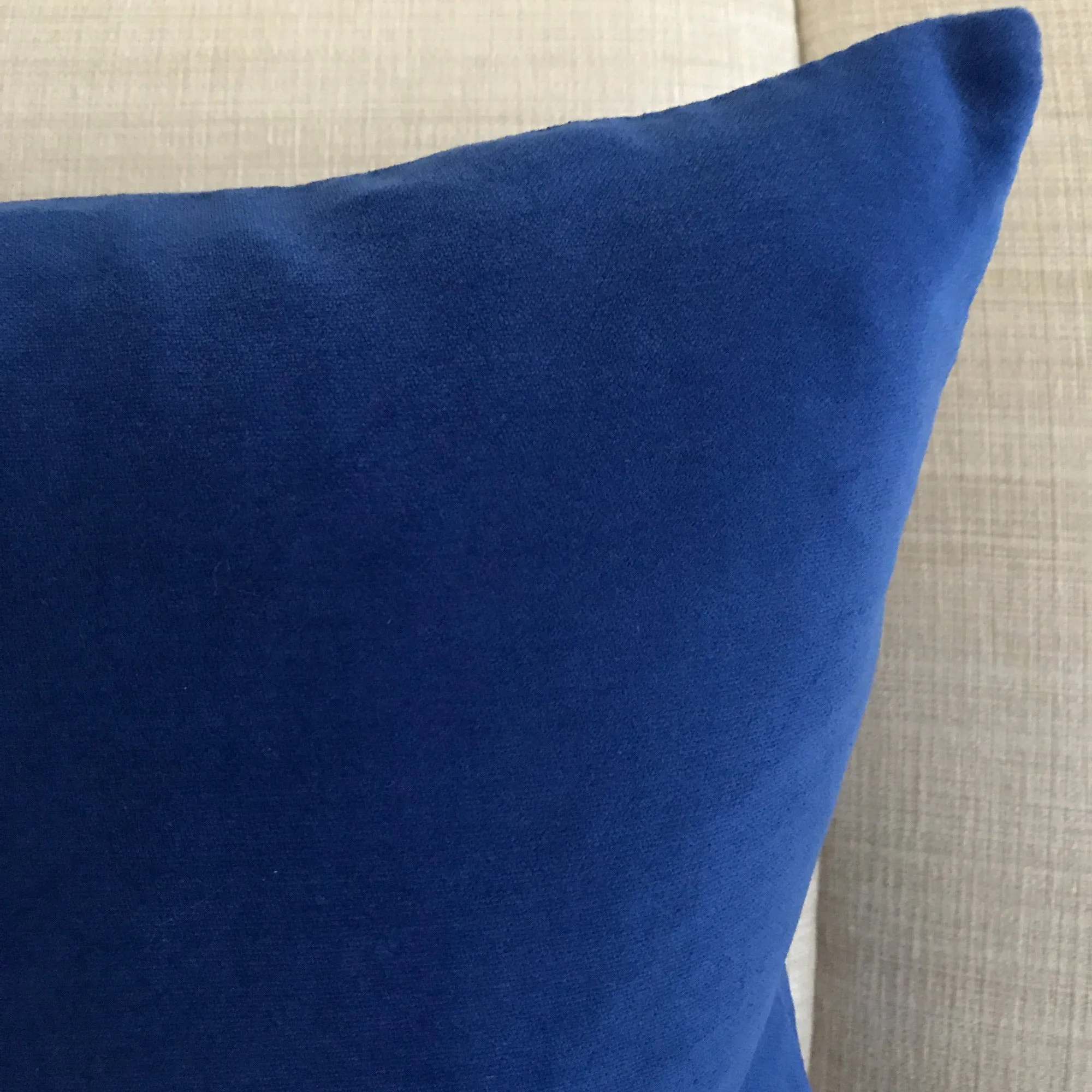 Deep Blue Velvet Lumbar Pillow Cover 15x26