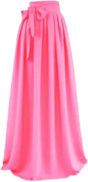 Diydress Women's Summer Beach Long Chiffon Skirts Bridesmaid Dress High Waist Maxi Skirts