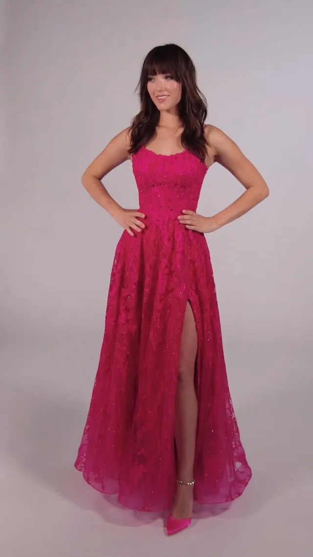 Ellie Wilde A-Line Lace Prom Dress EW35222
