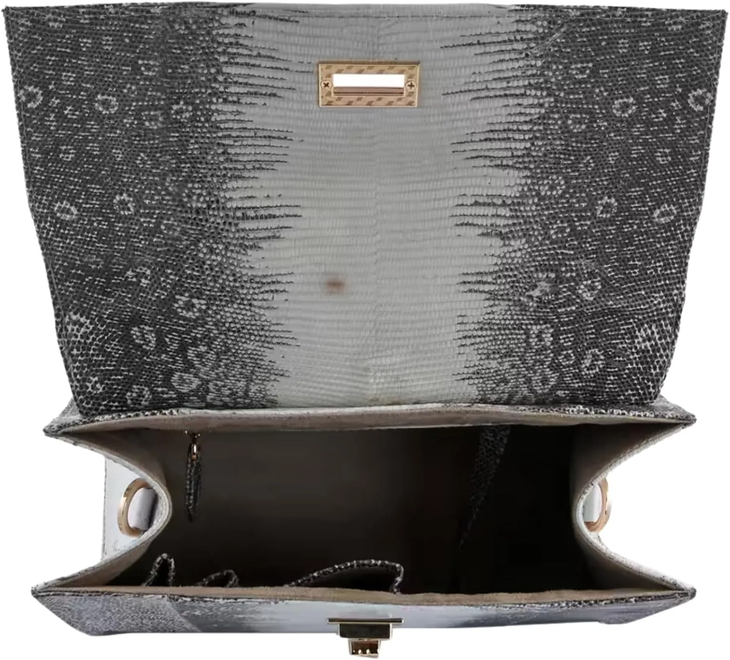 Exotic Lizard Skin Leather Satchel Bag - Unique & Stylish