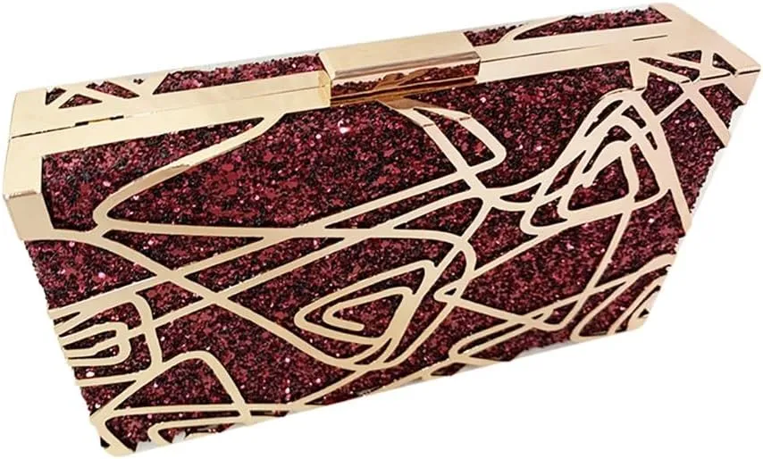 Fashion Geometry Rose Evening Bag Artistic Acrylic Clutch Purse Valentine's Day Dating Wedding Handbag for Women